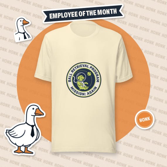 Ball Retrieval Program Dog tee - front view