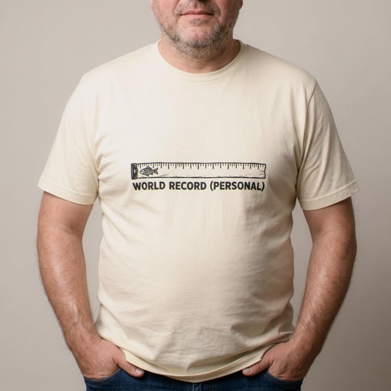 Personal Fishing Record tee, front view